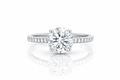 Cernisse Moissanite Solitaire Ring in 14K White Gold